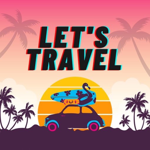 Let’s Travel sticker